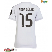 Camiseta Real Madrid Arda Guler #15 Primera Equipación para mujer 2025-26 manga corta